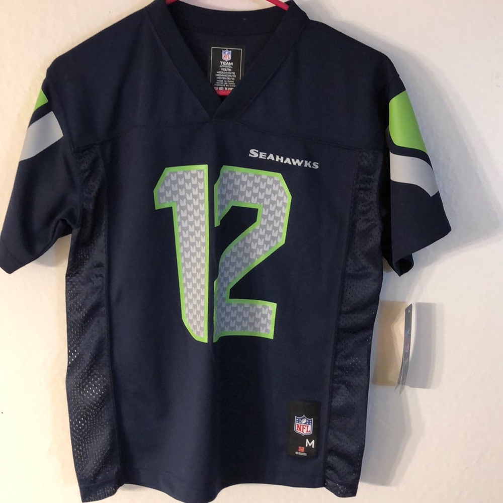 Seattle Seahawks 12th Fan NFL Youth Jersey Navy